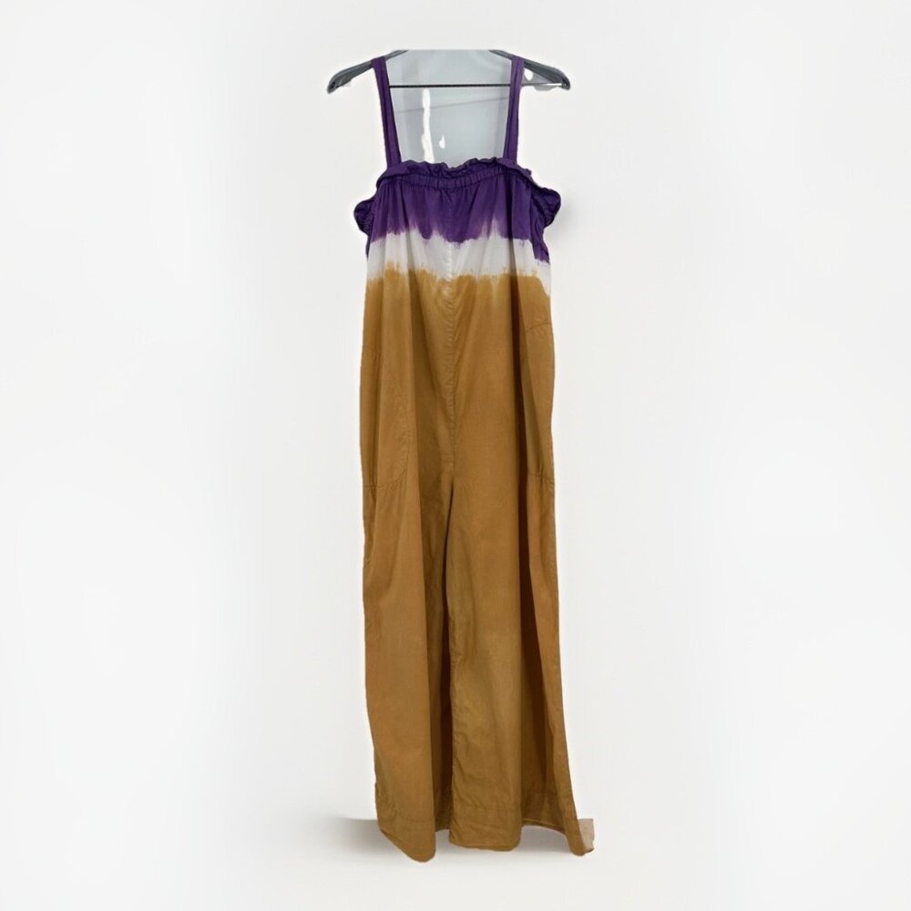 Sea New York Zelda Cotton Jumpsuit size 6 Yellow and Purple Dip Dye *